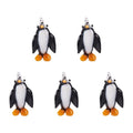 FASHEWELRY 5Pcs Handmade Ocean Penguin Lampwork Glass Pendants Black Marine Life Little Penguin Loose Beads Charms for DIY Jewelry Project Making - color: Penguin-Black