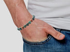 Amazing Gemstone Bloodstone Bracelet for Women Men's Gifts - Protection Healing Crystal Bracelet - 8mm Gemstone Beaded Adjustable Bracelet Pulseras Para Hombres Mujer Stocking Stuffers - color: Bloodstone