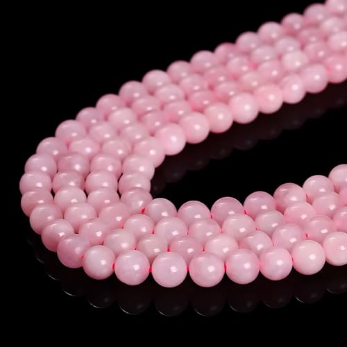 HAAMIIQII 60pcs 6mm Natural Rose Quartz Crystal Beads Round Stone Loose Gemstone Beads for Jewelry Making Strand 15 Inch - color: Rose Quartz, size: 6mm 60pcs