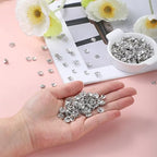360 Pcs Flower Spacer Beads, 10 Styles Bead Caps Alloy Floral Metal End Cap Silver Vintage Spacers Jewelry Spacers for DIY Bracelet Necklace Earrings Jewelry Making