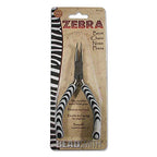 The Beadsmith Bent Chain Nose Pliers – Zebra Print Line – 5 inches (127 mm) – Comfortable Handle with Double Leaf Springs – Jewelry Making Tool for Creating Bracelets, Earrings and Necklaces - size: bent chain nose - 5"