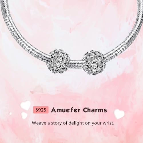 Clip Stopper Spacer Charms for Bracelets Necklaces, Compatible with Pandora,Jewery Mking DIY - style: 2PCS CZ Ball Spacers
