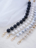 AUMEY Handbag Chain Straps Acrylic Purse Chain Strap Fashionable Replacement Purse Clutches Handles for Purse Handbags DIY Crafts, 15.7 inch of Each (YZL01-White) - color: Yzl01-white
