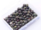 Natural Stone Beads 100pcs 6mm Dragon Blood Stone Round Genuine Stone Beading Loose Gemstone Hole Size 1mm DIY Smooth Beads for Bracelet Necklace Earrings Jewelry Making (Dragon Blood Stone Red,6mm) - color: Dragon Blood Stone Red, size: 6mm