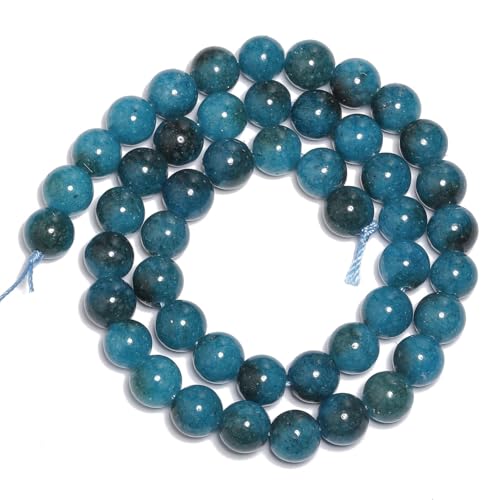 8mm Apatite Natural Stone Beads Round Loose Beads for Jewelry Making Yochus DIY Beads Bracelet Necklace - color: Apatite, size: 8mm