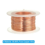 PATIKIL 282.15 Feet Solid Bare Copper Wire,24 Gauge 99.96% Pure Copper Wire 0.5mm Soft Beading Wire Metal Plant Stem Ties for Jewelry Craft (86m) - size: 0.5mm x 282.15ft