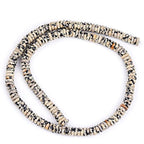 GEM-Inside 2x6mm Natural Dalmatian Dalmation Jasper Stone Heishi Disc Rondelle Spacer Beads for Jewelry Making Full 15" Strand Energy Stone Healing Power Crystal Crystal - color: Dalmation Jasper