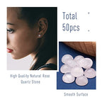 Crafans 50Pcs 6mm Half Round Gemstone Cabochons Natural Rose Quartz Flat Back Stone Cabochons Domes No Hole Healing Power Stone Chakra Crystal Beads for Jewelry Making - color: Rose Quartz, size: 6mm
