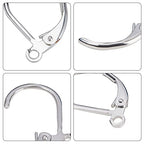 Beebeecraft 1 Box 20Pcs 925 Sterling Silver Plated Leverback Earwires French Earring Hooks 15.6x10x2mm Interchangeable Dangle Ear Wire Findings with 20Pcs Open Jump Rings for Jewelry Making - color: 20pcs S925 Plated #2