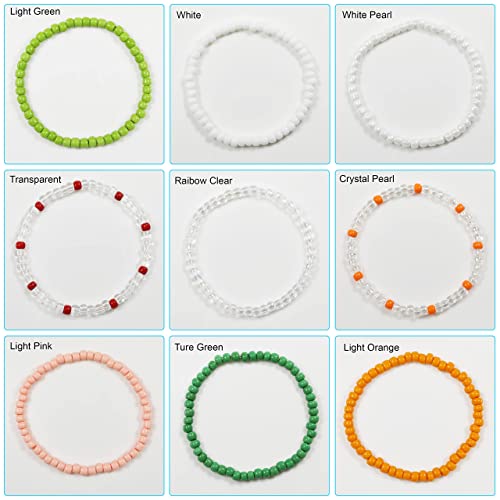 Bala&Fillic Raibow Clear Color 4mm Seed Beads About 1200pcs/100Grams in Bag, 6/0 Glass Craft Beads for Making Bracelet and Necklace (Raibow Clear) - color: Raibow Clear -4mm