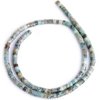 155pcs 3x2mm Genuine African Turquoise Heishi Disc Rondelle Spacer Stone Semi Precious Gemstone Loose Beads for Jewelry Making 15"" A - color: African Turquoise, size: 3x2mm