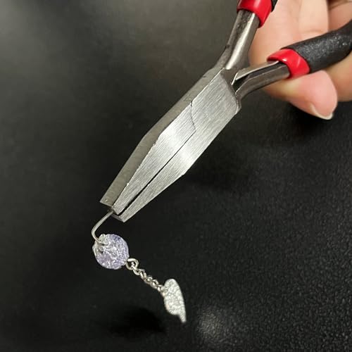 2 Pack Flat Nose Pliers Smooth Jaw Plier for Jewelry Making Wire Bending, 5 Inch