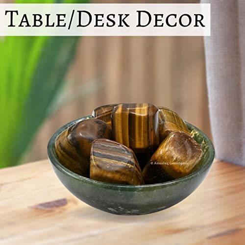 Amazing Gemstone Tiger Eye Crystal Tumbled Stones Polished Rocks - Natural Gem Stones for Healing - DIY Crystals for Protection (1 Piece) - color: Tiger Eye