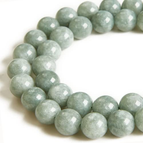 100pcs 6mm Burmese Jade Beads Natural Gemstone Beads Round Loose Beads for Crafting and Jewelry Making - color: Burmese Jade, size: 6mm