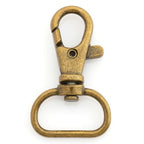 CRAFTMEMORE 3/4 Inch Trigger Snap Hooks Classic Swivel Lobster Claw Clasps Purse Lanyard Clip 20 Pack CSPS (Antique Brass) - color: Antique Brass