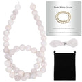 Stone Beads, 45pcs Matte White Quartz, 8mm Round Loose Beads for Jewelry Making, Bracelets, with Bag, String & Card - color: Matte White Quartz, size: 8mm
