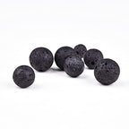 150PCS 8MM Black Lava Bead Volcanic Natural Gemstones Round Loose Beads for Jewelry Making Energy Healing Power Stones - color: Black Lava Volcanic, size: 8mm