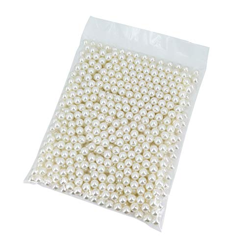INSPIRELLE 600pcs 10mm Ivory Art Faux Pearl Beads ABS Round Loose Spacer Beads for DIY Craft Necklaces Bracelets Jewelry Making - color: Ivory, size: 10mm