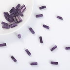 Natural Amethyst Rectangle Tube Beads 4x13mm 38cm/str Loose Semi Gemstone Stone Beads for Making Bracelets Necklace Earrings - color: Amethyst, size: 4x13mm Rectangle