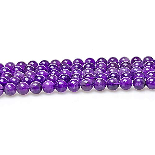 MJDCB 5A Natural South Africa Amethyst Gemstone Round Stone Beads for Jewelry Making DIY Bracelet Necklace (12mm) - color: South Africa Amethyst, size: 12mm