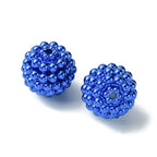 40pcs Round Acrylic Berry Beads, 12mm Large Chunky Bubblegum Beads Loose Spacer Ball Bead for Jewelry Making Earrings Necklaces Bracelets DIY Beading Crafts, Blue - color: Blue