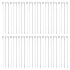 100PCS 2.75 Inch Stainless Steel Eye Pins for Jewelry Making, 70mm Metal Wire Eyepins, DIY Earring Beading Findings, 21 Gauge Open Eye Head Pins, 0.7mm Long Wire Eye Pins, Beading Pins for Jewelry DIY
