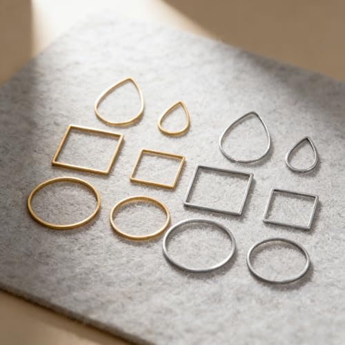 PAGOW 72 pcs Earring Beading Hoop, Hypoallergenic Teardrop Square Round Beading Hoops for Jewelry Making, Earrings Beading Hoop Bulk for DIY Crafts Accessories Supplies (Gold, Silver) - color: 72pcs,teardrop,square,round