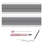 PASISIBICK 100 Pieces Plastic Beadable Pen Refills, 2.44 inch/6.2 cm Black Ink Smooth Writing Pen Refills for Bead Pens DIY PPL Gift(Pack of 100) - color: Black