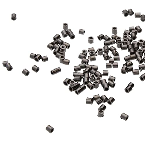 The Beadsmith Tube Crimp Beads, 1.5 x 1.5mm, 100 Pieces, Black Oxide Color, Uniform Cylindrical Shape, No Sharp Edges, Designed to Secure The Ends of Jewelry Stringing Wires and Cables - color: Black Ox, size: 1.5MM x 1.5MM - 100 pcs