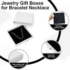 4 Pcs Jewelry Gift Box, 3.5×3.5x0.7Inch Cardboard Jewelry Boxes, Fancy Necklace Bracelet Earring Drawer Organizer Box, Kraft Empty Jewellery Boxes for Necklace Ring Earring Display Box(White) - color: White