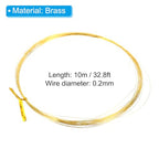 PATIKIL Half Hard Brass Wire, 4Pcs 32Gauge/0.2mm Diameter 10m/32.8ft Pure Craft Wire for Jewelry Making Beading Garden Plants - size: 32Gauge/0.2mm