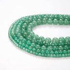 100Pcs Natural Stone Beads 6mm Green Aventurine Round Gemstone Loose Beads with Elastic Bracelet String for Bracelets Necklace Jewelry Making - color: Green Aventurine, size: 6mm