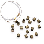 1400 Pieces Brass Tube Crimp Beads Wire Guardians Crimp Bead Knot Covers Bead Tips Knot Covers for DIY Bracelets Necklaces Jewelry Making Crafts Supplies(Bronze) - color: Bronze