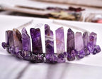 JIC Gem Amethyst Crystal Crown Raw Quartz Headband Handmade Tiara Natural Stone Headpiece Women Girls for Wedding Parties - color: Amethyst