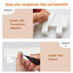 2 Pack Necklace Holder - Hanging Jewelry Organizer, Self-Adhesive, Wall Mount (White) - color: White