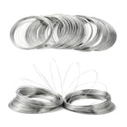 1 Set Carbon Steel Memory Wire, 0.6mm Platinum Bangle Bracelet Memory Beading Wire, Jewelry Making Accessories for Art Creation Necklace Ring Earring DIY Crafts Making, 22 Gauge
