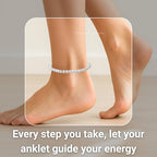 Amazing Gemstone Crystal Anklet Ankle Bracelets for Women - Waterproof Beaded Healing Crystal Anklets, Plus Size Chakra Gemstone Bead Anklet - color: Rainbow Moonstone, style: Plain