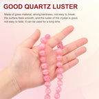 PATIKIL 12 mm Natural Clear Quartz Loose Beads, 2 Strands Crystal Round Stone Strand Beads Gemstone Loose Bead Spacer Beads for Jewelry Making DIY Necklace Bracelet, Pink - color: Pink, size: 12 mm