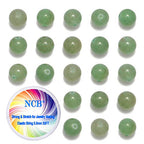 NCB 100pcs 6mm Natural Stones Round Gemstone Round Loose Stone Beads with Elastic String and Beading Needle for Jewelry Making Bracelet Necklace Earrings DIY Crafts (Green Aventurine, 6mm 100Beads) - color: Green Aventurine, size: 6mm 100Beads