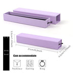 Lainrrew Jewelry Gift Box, Luxury 12-Pack Jewelry Gift Box Velvet-Lined, Compact Drawer Style for Earrings & Rings, Stylish Necklace Bracelet Organizer, 8.3x1.8x1.4 Inches (Purple) - color: Purple