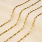Jabogrii 5 Meters Gold Chain for Jewelry Making Stainless Steel Chain on Spool Craft Jewelry Making with Lobster Clasps and Jump Rings - color: Gold
