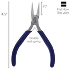 The Beadsmith Flat Nose Pliers – Economy Line – 4.5 inches (114mm) – Vinyl Grip Handle with Double Leaf Springs – Jewelry Making Tool for Creating Bracelets, Earrings and Necklaces - style: Flat Nose