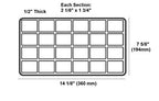 3 Pcs Beige 24 Slot Coin Jewelry Showcase Display Tray Flocked Inserts - color: Beige