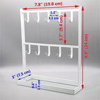LXZ 1 PC Tabletop Hook Rack – Jewelry Stand Holder – White Hangers for Necklaces Keys Brace laces Ear Rings - color: White