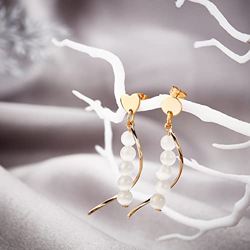 Beebeecraft 1 Box 10Pcs Curved Drop Earrings Long Bar Charms 18K Gold Plated Drop Dangle Jewelry Making Findings for DIY Earrings