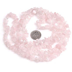 HAAMIIQII 5-8mm Natural Rose Quartz Chips Beads Crystal Irregular Chip Stones Loose Gemstone Beads for Jewelry Making Strand 30 Inch - color: Rose Quartz