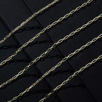 Crisjanggo 32.8 Feet Gold Paperclip Chains for Jewelry Making 14K Gold Plated Brass Jewelry Making Chains Roll Bulk for Bracelet Women DIY Craft Chain - color: 1:1 Paperclip Gold