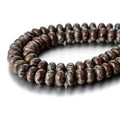 5x8mm Natural Beads Rondelle Spacer Loose Beads for Jewelry Making DIY Crafts Design Handcraft Making 1 Strand 15.5"(Coffee Snowflake) - color: Coffee Snowflake