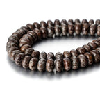 5x8mm Natural Beads Rondelle Spacer Loose Beads for Jewelry Making DIY Crafts Design Handcraft Making 1 Strand 15.5"(Coffee Snowflake) - color: Coffee Snowflake