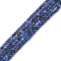 BEADIA Natural Blue Sodalite Beads 4x2mm 120pcs Faceted Rondelle Loose Semi Gemstone Beads for Jewelry Making Design - color: Blue Sodalite